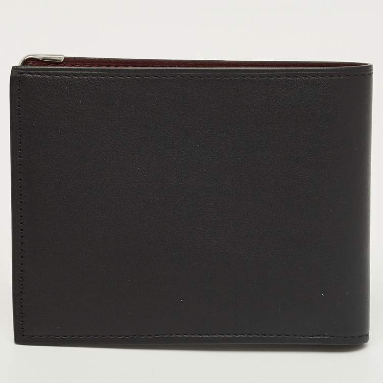 Pre Owned Cartier Black Leather Must de Cartier Bifold Wallet