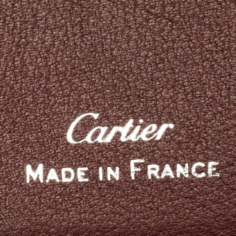 Pre Owned Cartier Black Leather Must de Cartier Bifold Wallet