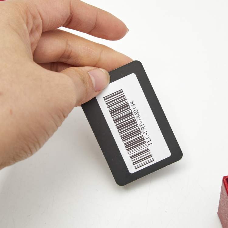 Pre Owned Cartier Black Leather Santos Business Card Holder