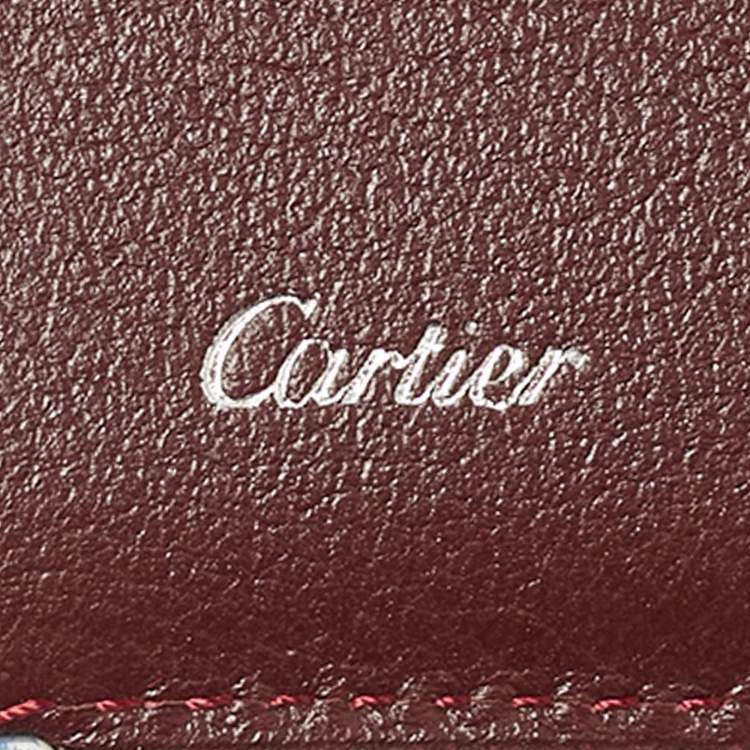Pre Owned Cartier Must de Cartier Black Leather Multiple Bifold Wallet