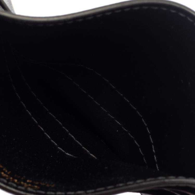 Pre Owned Cartier Black Leather Simple Card Holder