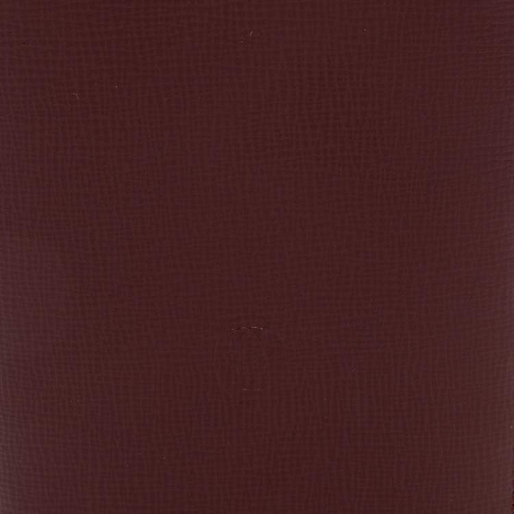Pre Owned Cartier Burgundy Leather Must de Cartier Bifold Wallet