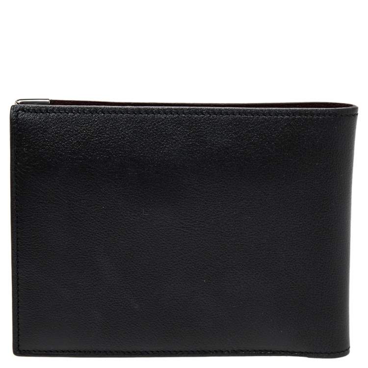Pre Owned Cartier Black Leather Must De Cartier Bifold Wallet