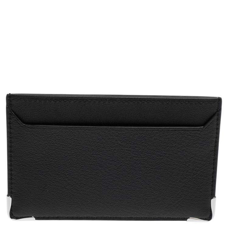 Pre Owned Cartier Black Leather Must de Cartier Card Holder