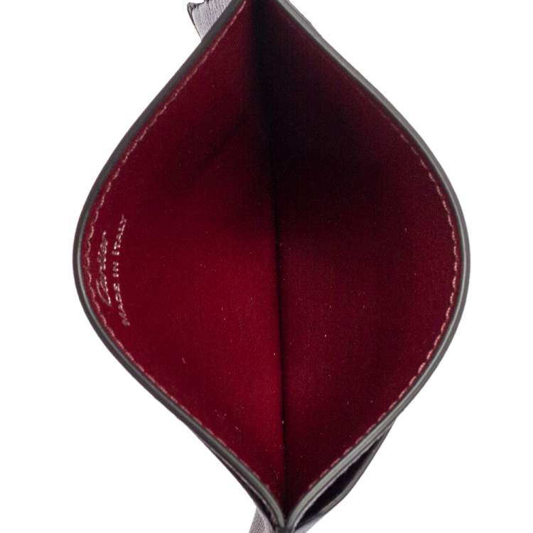 Pre Owned Cartier Black Leather Must de Cartier Card Holder