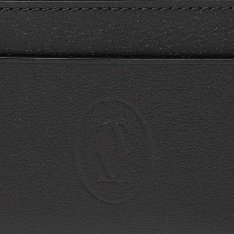 مملوكة مسبقًا Cartier Black Leather Must de Cartier Card Holder
