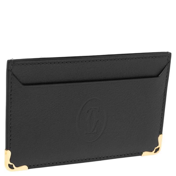مملوكة مسبقًا Cartier Black Leather Must de Cartier Card Holder