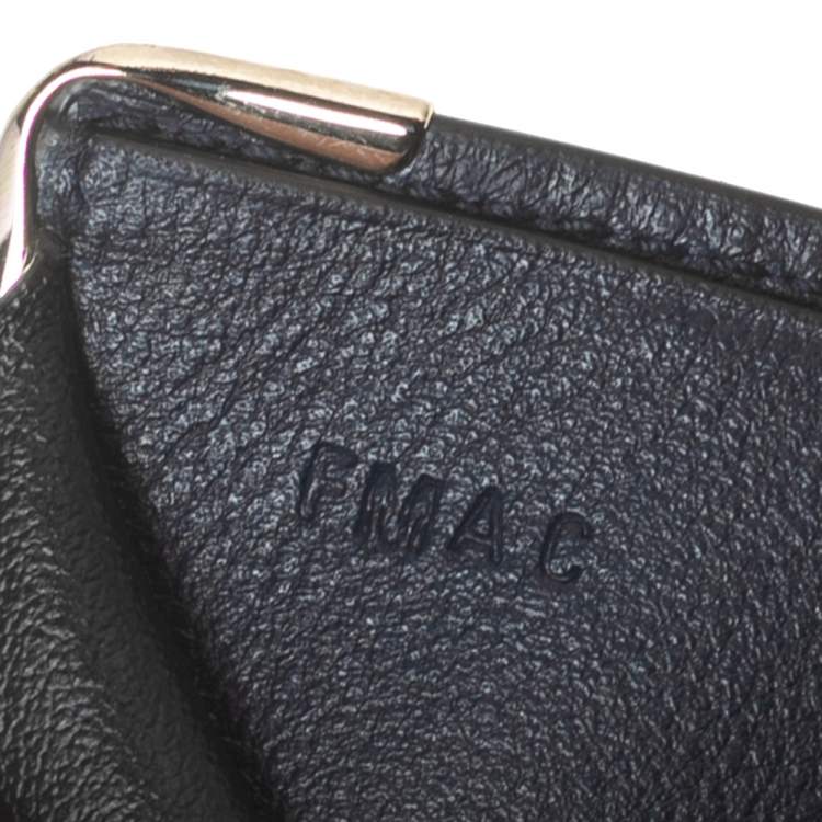 Pre Owned Cartier Midnight Blue Leather Must De Cartier 6CC Bifold Wallet