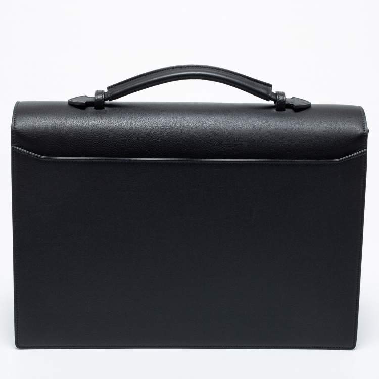 مملوكة مسبقًا Cartier Black Leather Must De Cartier Briefcase