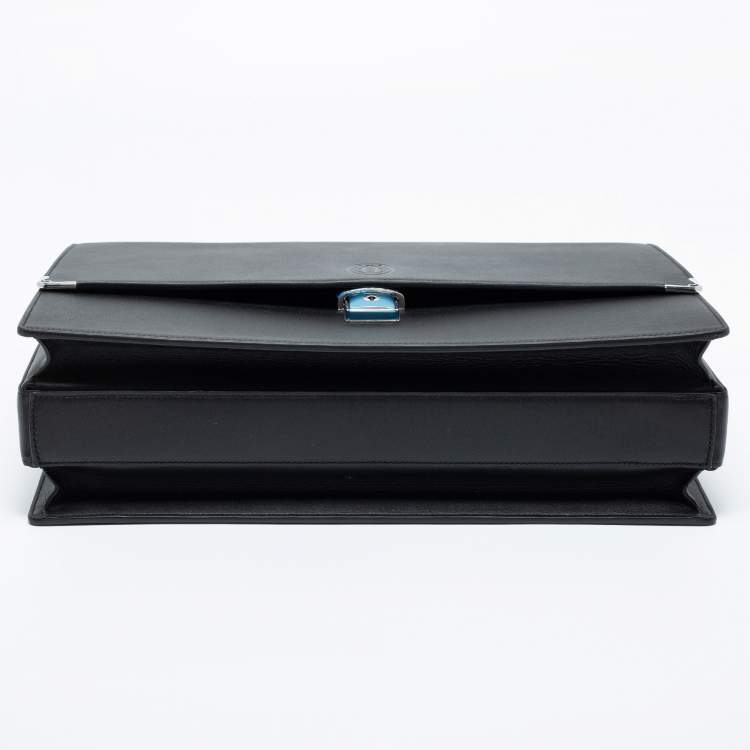 مملوكة مسبقًا Cartier Black Leather Must De Cartier Briefcase