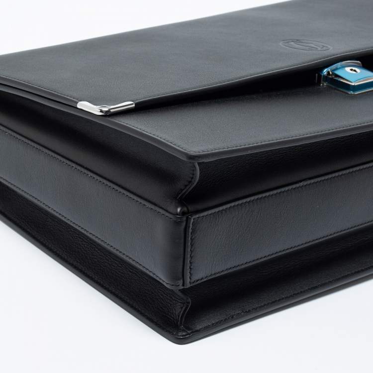 مملوكة مسبقًا Cartier Black Leather Must De Cartier Briefcase
