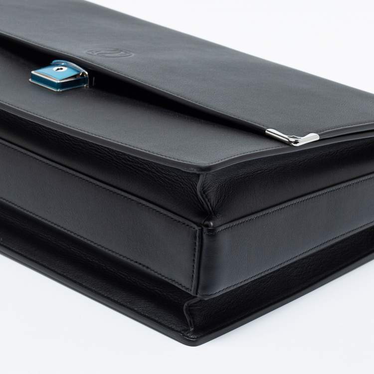 مملوكة مسبقًا Cartier Black Leather Must De Cartier Briefcase