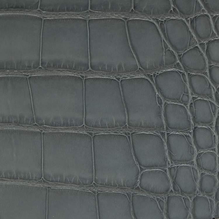 Pre Owned Cartier Grey Alligator Leather Must de Cartier Bifold Wallet