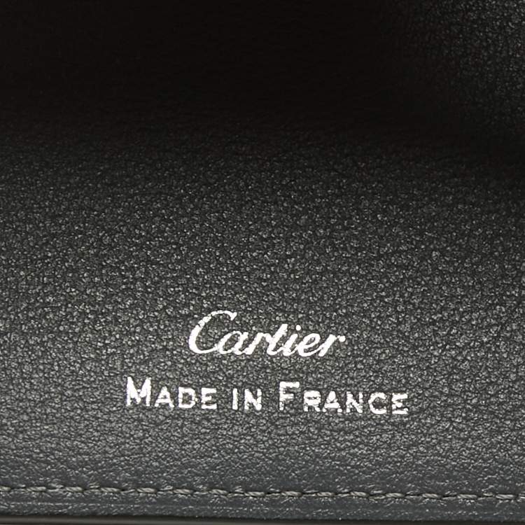 Pre Owned Cartier Grey Alligator Leather Must de Cartier Bifold Wallet