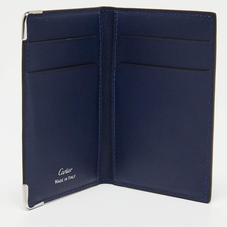 Cartier Blue Leather Must De Cartier Card Holder Cartier TLC