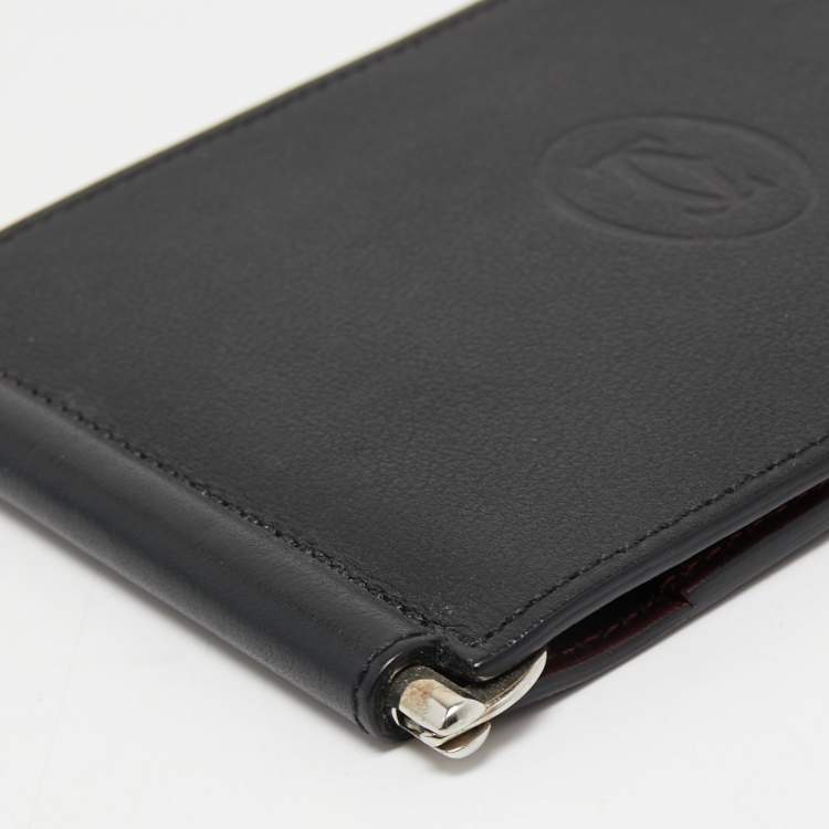 Pre Owned Cartier Red Leather Must de Cartier Money Clip Wallet