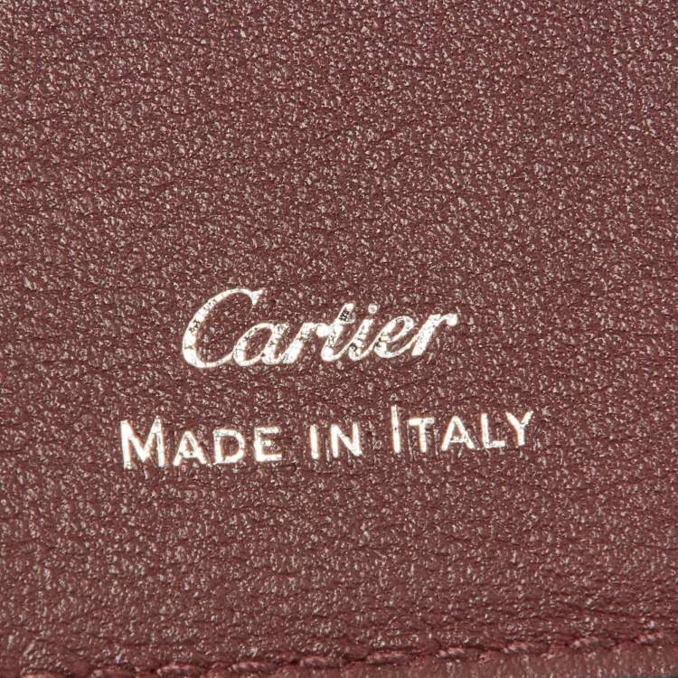 Pre Owned Cartier Black Leather Must De Cartier Card Holder