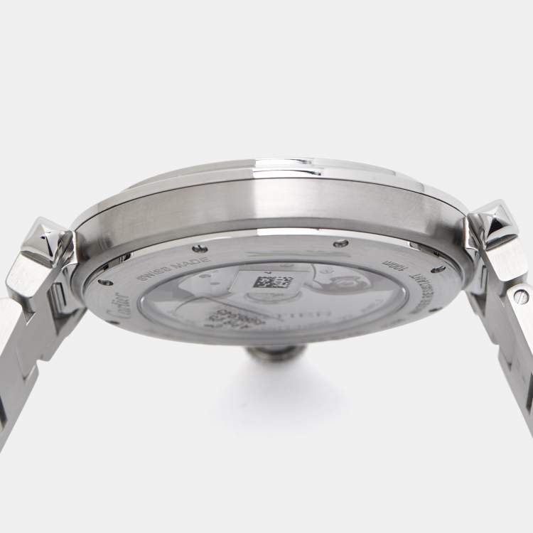 Pre Owned Cartier Salmon Stainless Steel Pasha De Cartier WSPA0040 Men's Wristwatch 41 mm