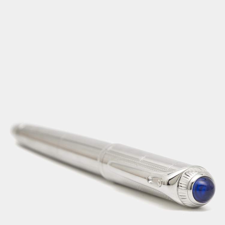 Pre Owned Cartier R de Cartier Resin Palladium Plated Rollerball Pen