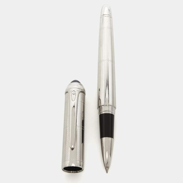 Pre Owned Cartier R de Cartier Resin Palladium Plated Rollerball Pen