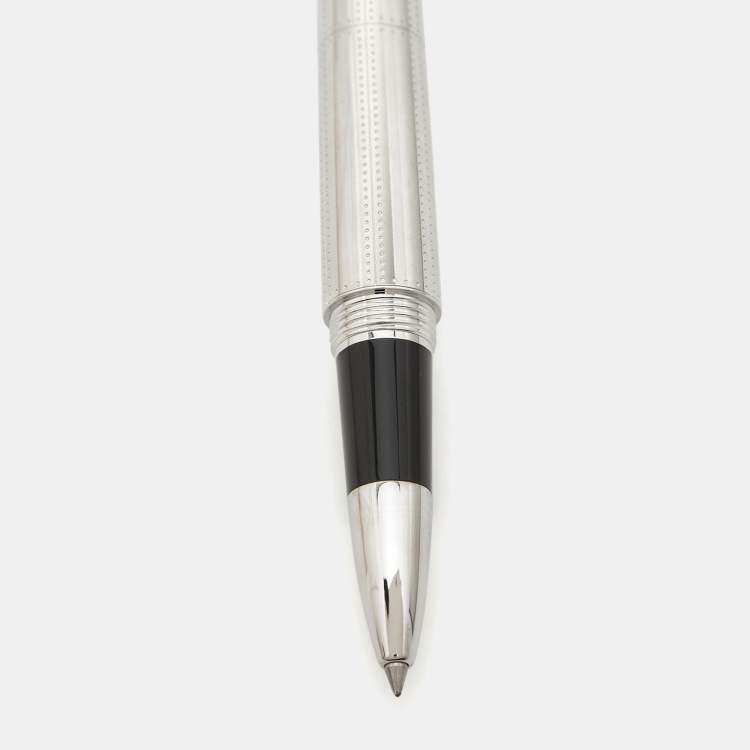Pre Owned Cartier R de Cartier Resin Palladium Plated Rollerball Pen