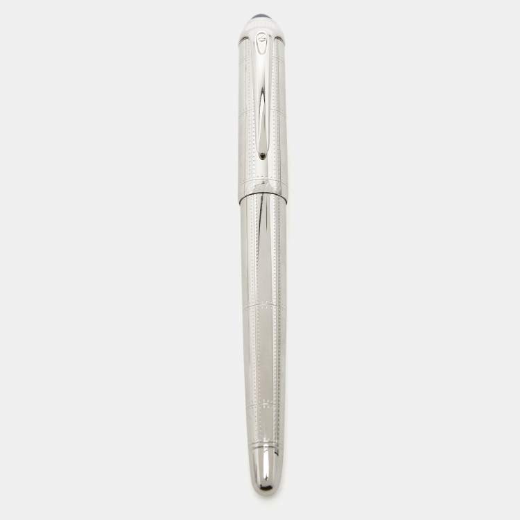 Pre Owned Cartier R de Cartier Resin Palladium Plated Rollerball Pen