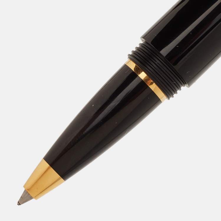 Pre Owned Cartier Diablo de Cartier Black Resin Gold Tone RollerBall Pen