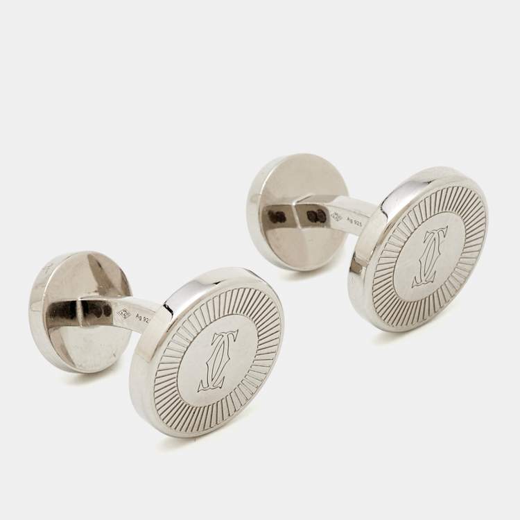 Pre Owned Cartier C de Cartier Sterling Silver Cufflinks