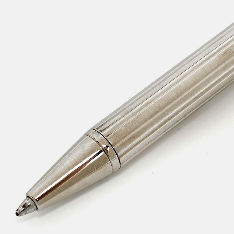 Pre Owned Cartier Santos De Cartier Textured Two Tone Ballpoint Pen