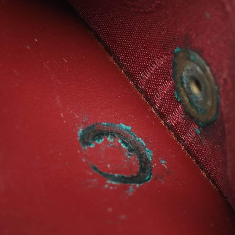 Pre Owned Cartier Burgundy Leather 6 Key Holder