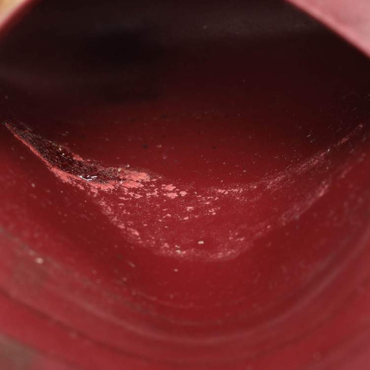 Pre Owned Cartier Burgundy Leather 6 Key Holder