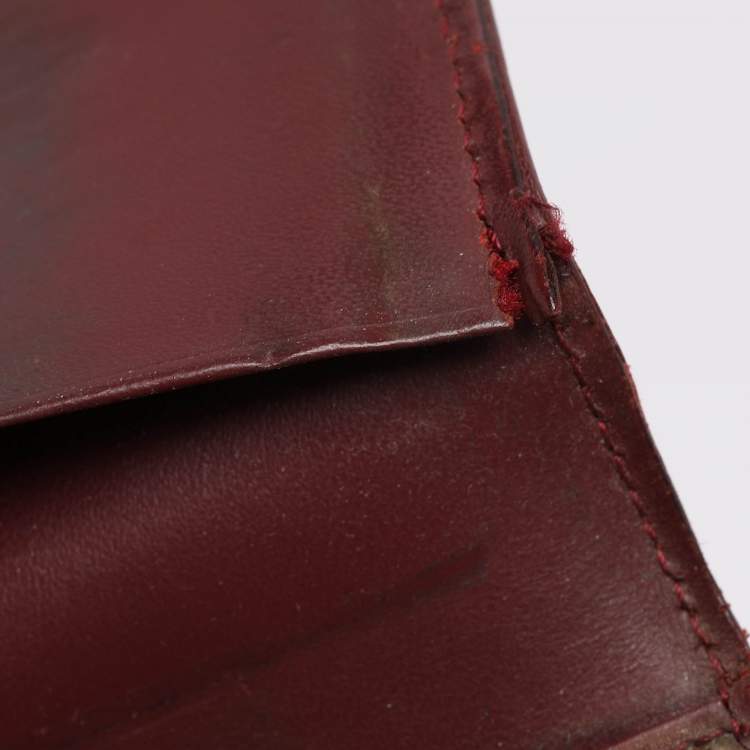 Pre Owned Cartier Burgundy Leather 6 Key Holder