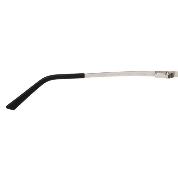 Pre Owned Cartier Brushed Ruthenium Tone/ Grey Santos de Cartier Aviator Sunglasses