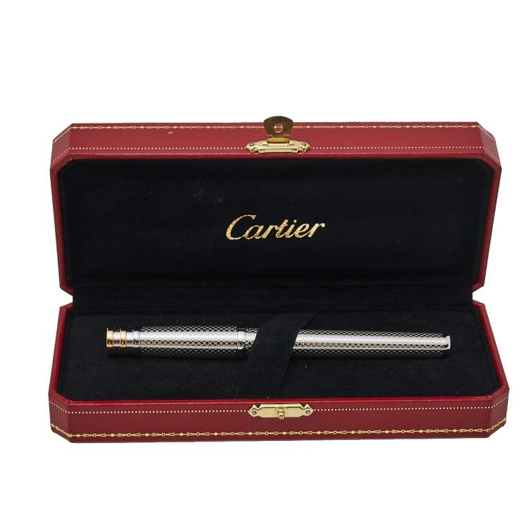 Pre Owned Cartier Trinity De Cartier Resille Decor Fountain Pen