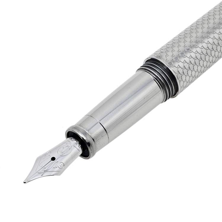 Pre Owned Cartier Trinity De Cartier Resille Decor Fountain Pen