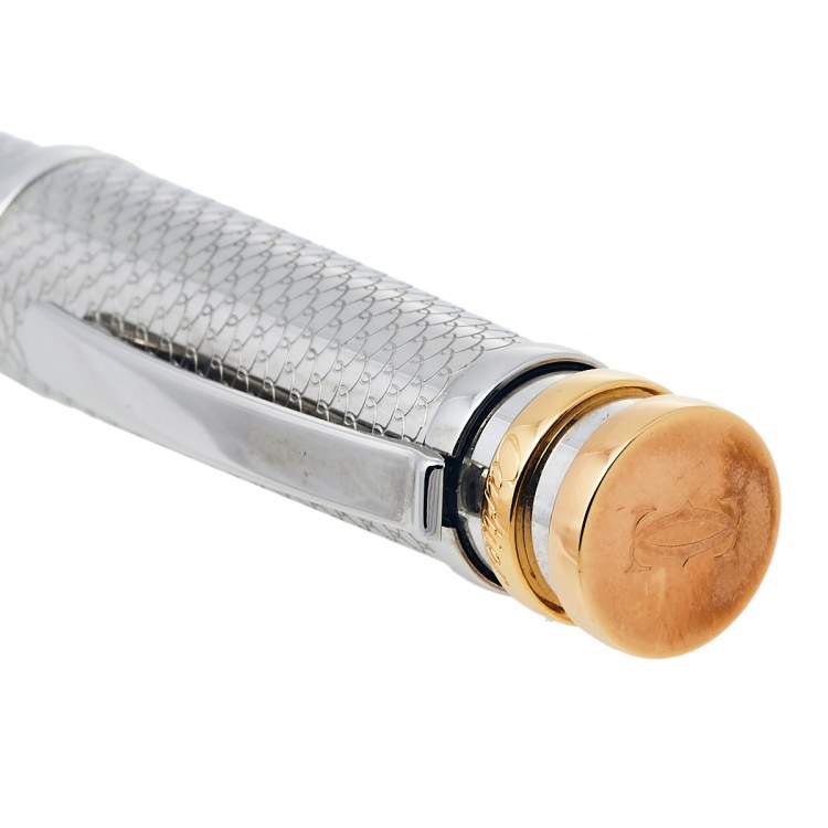 Pre Owned Cartier Trinity De Cartier Resille Decor Fountain Pen