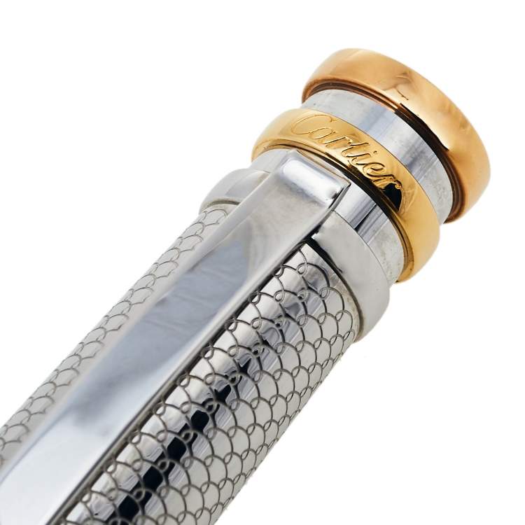 Pre Owned Cartier Trinity De Cartier Resille Decor Fountain Pen