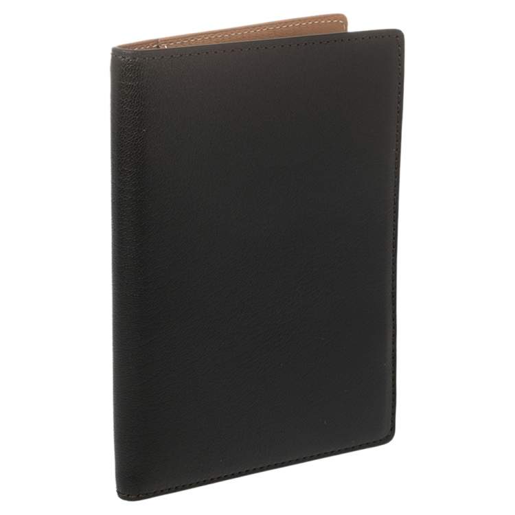 Pre Owned Cartier Black Leather Passport Holder