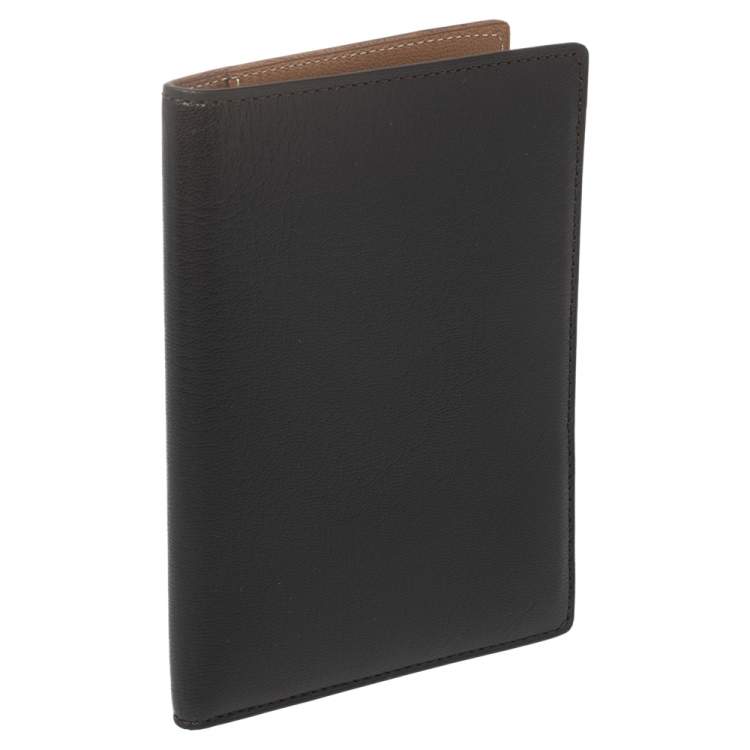 Pre Owned Cartier Black Leather Passport Holder