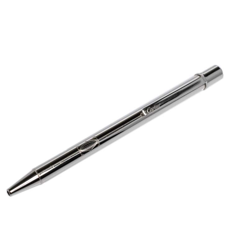 Pre Owned Cartier Silver Tone Must de Cartier Ballpoint Pen
