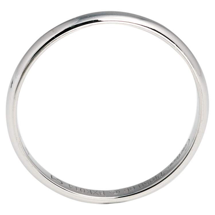 Pre Owned Cartier 1895 Platinum Narrow Wedding Band Size 66