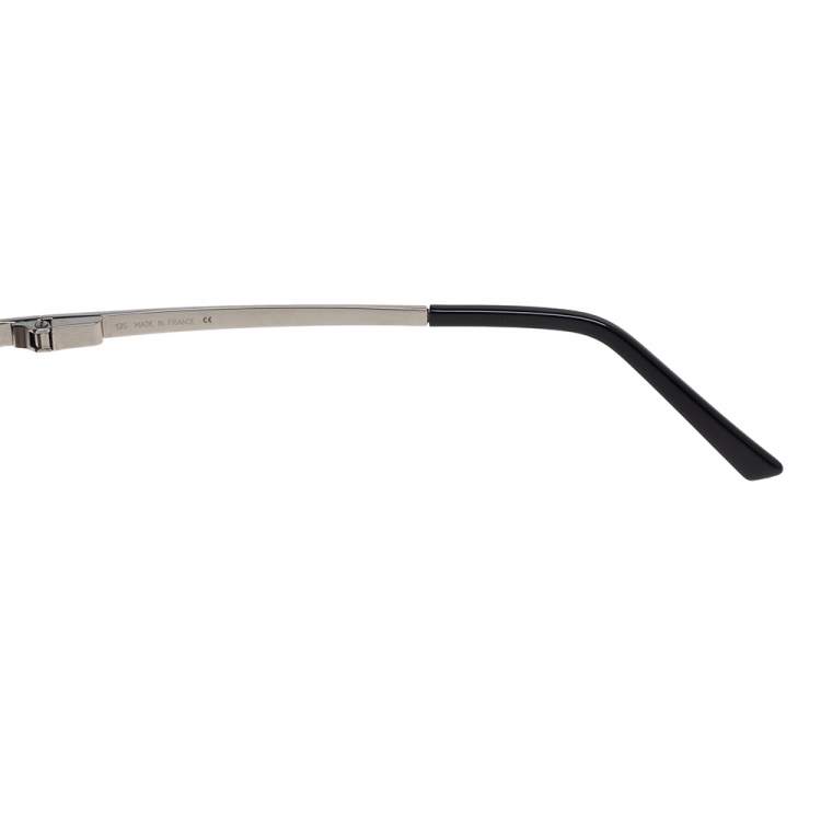 Pre Owned Cartier Black Acetate Santos de Cartier Polarized Aviator Sunglasses