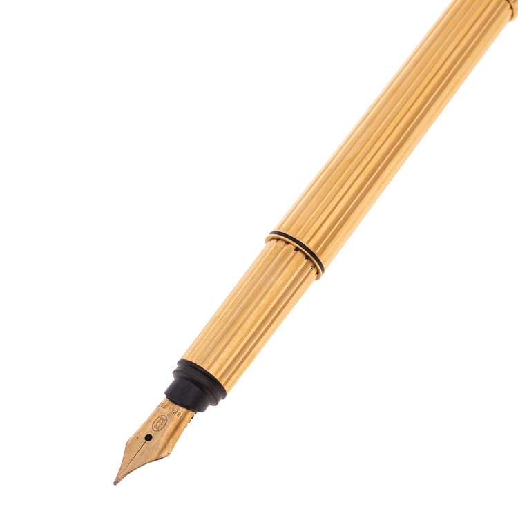 Pre Owned Cartier Gold Plated Must de Cartier Fountain Pen