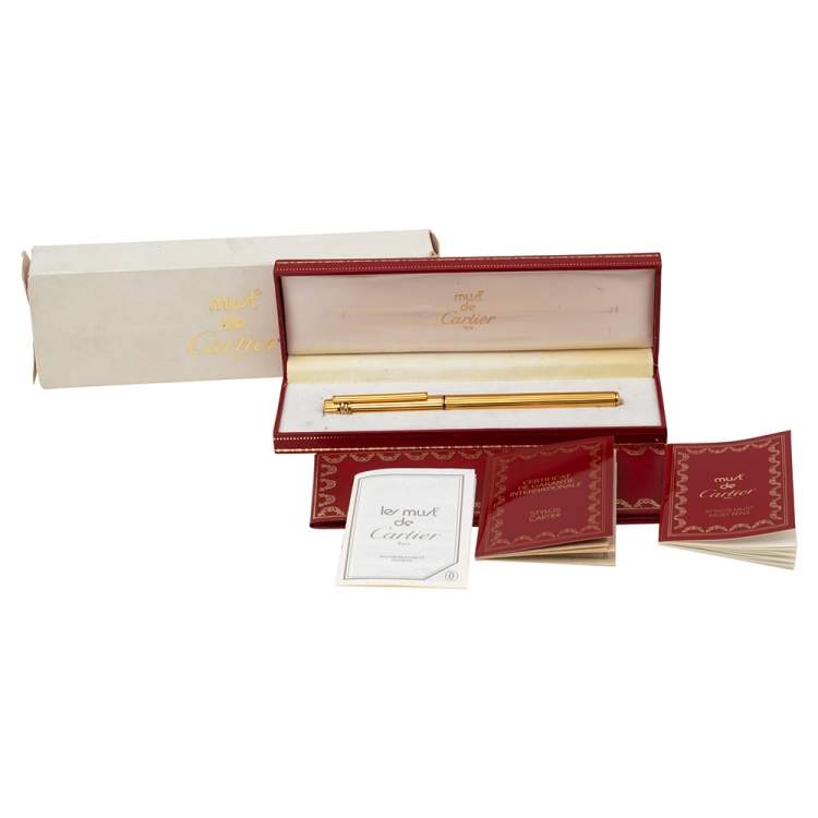 Pre Owned Cartier Gold Plated Must de Cartier Fountain Pen