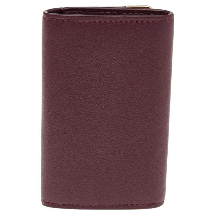 Pre Owned Cartier Burgundy Leather 6 Key Holder
