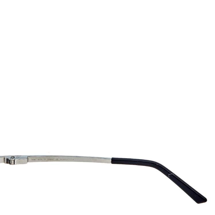 Pre Owned Cartier Brushed Ruthenium Tone/ Grey Santos Dumont Sunglasses