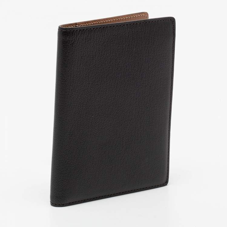Pre Owned Cartier Black Leather Passport Holder