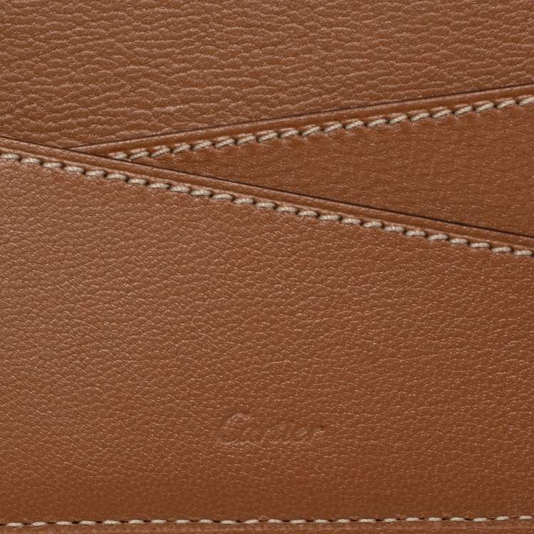 Pre Owned Cartier Black Leather Passport Holder