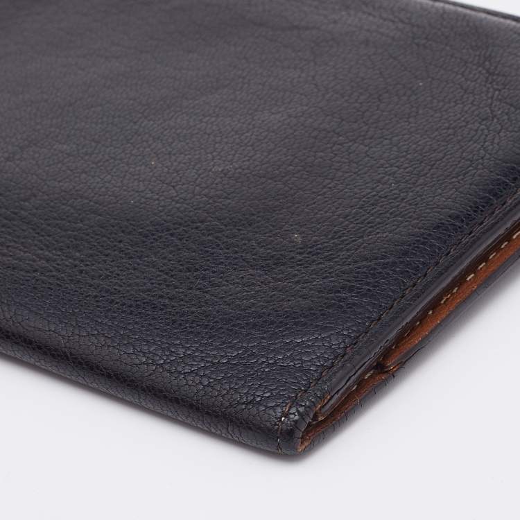 Pre Owned Cartier Black Leather Passport Holder