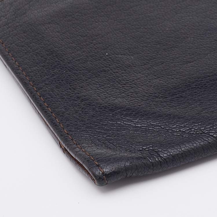 Pre Owned Cartier Black Leather Passport Holder